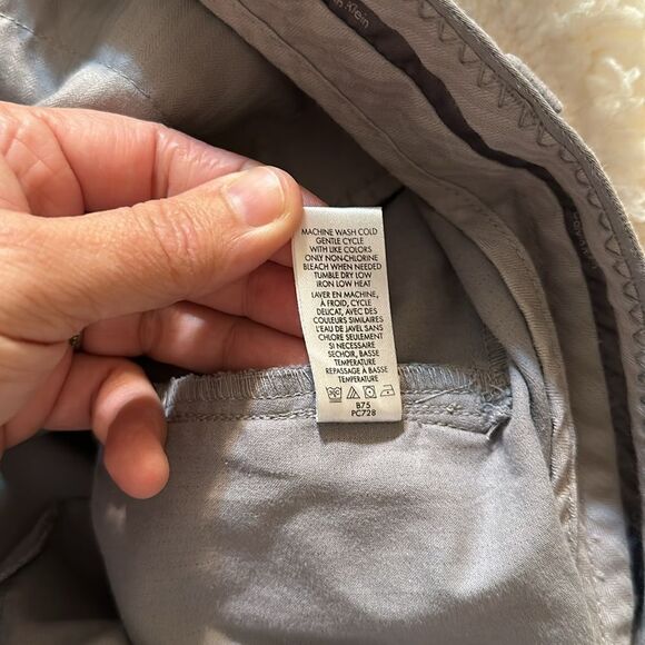 CK 38 x 32 Silver Gray Pin Stripe Cotton Chinos - Picture 12 of 13